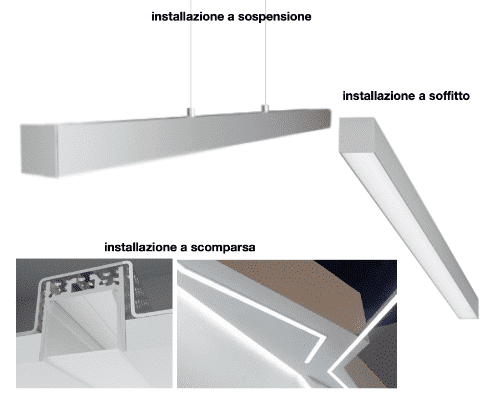 Cobb Fibre Ottiche | Profilo lineare a soffitto large 2 | Profilo-lineare-a-soffitto-large-2