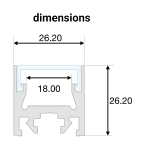 Cobb Fibre Ottiche | dimensions profile PRE R26 | dimensions-profile-PRE-R26