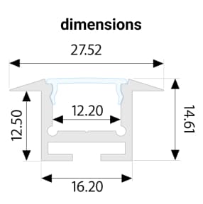 Cobb Fibre Ottiche | dimensions profile PRE RS27 | dimensions-profile-PRE-RS27