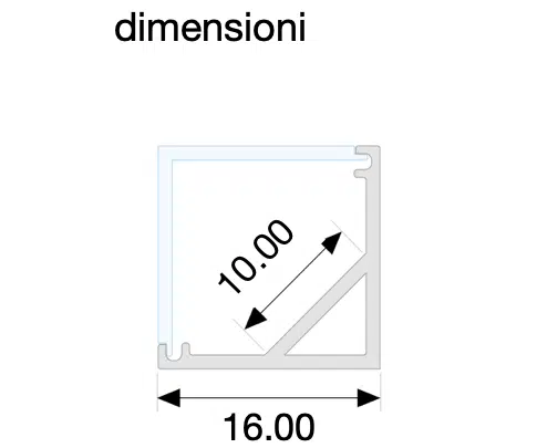 Profilo Angolare Quadrato In Acciaio Inox - 11 Mm, Lucido, Per Guide Rotthues
