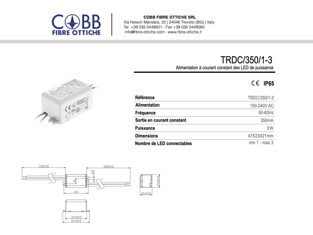 Cobb Fibre Ottiche | TRDC3501 3 1 |