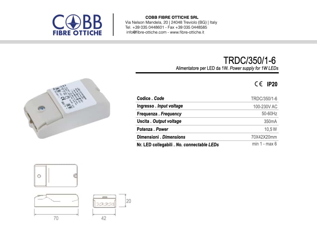 Cobb Fibre Ottiche | TRDC3501 6 |