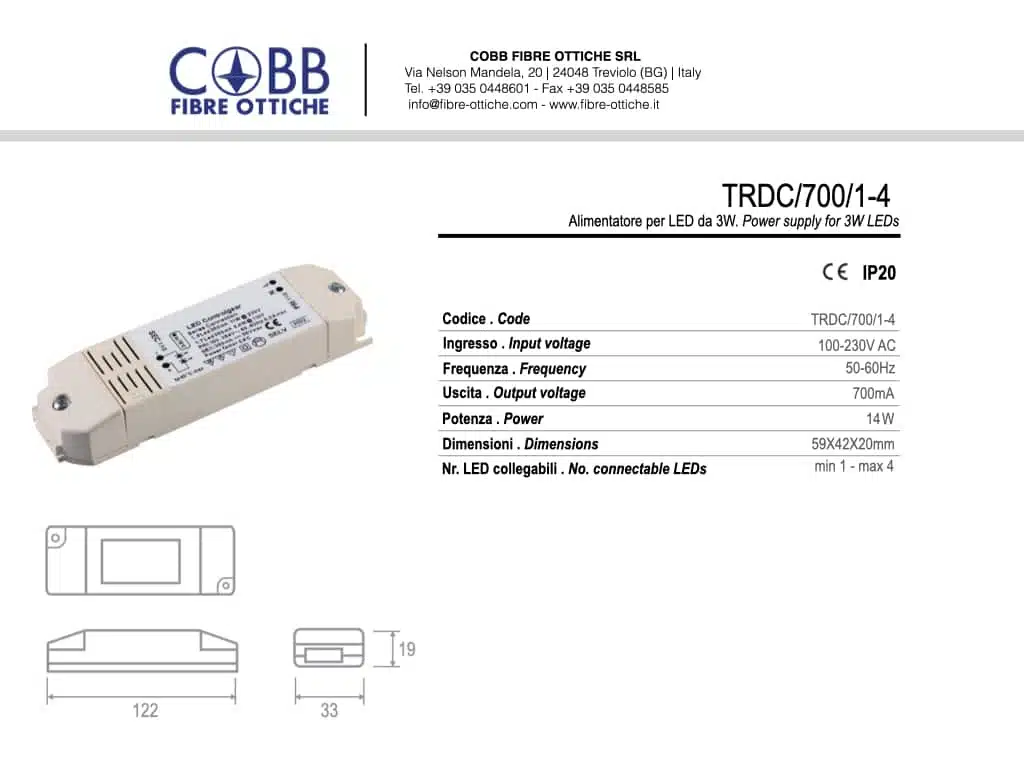 Cobb Fibre Ottiche | TRDC7001 4 |