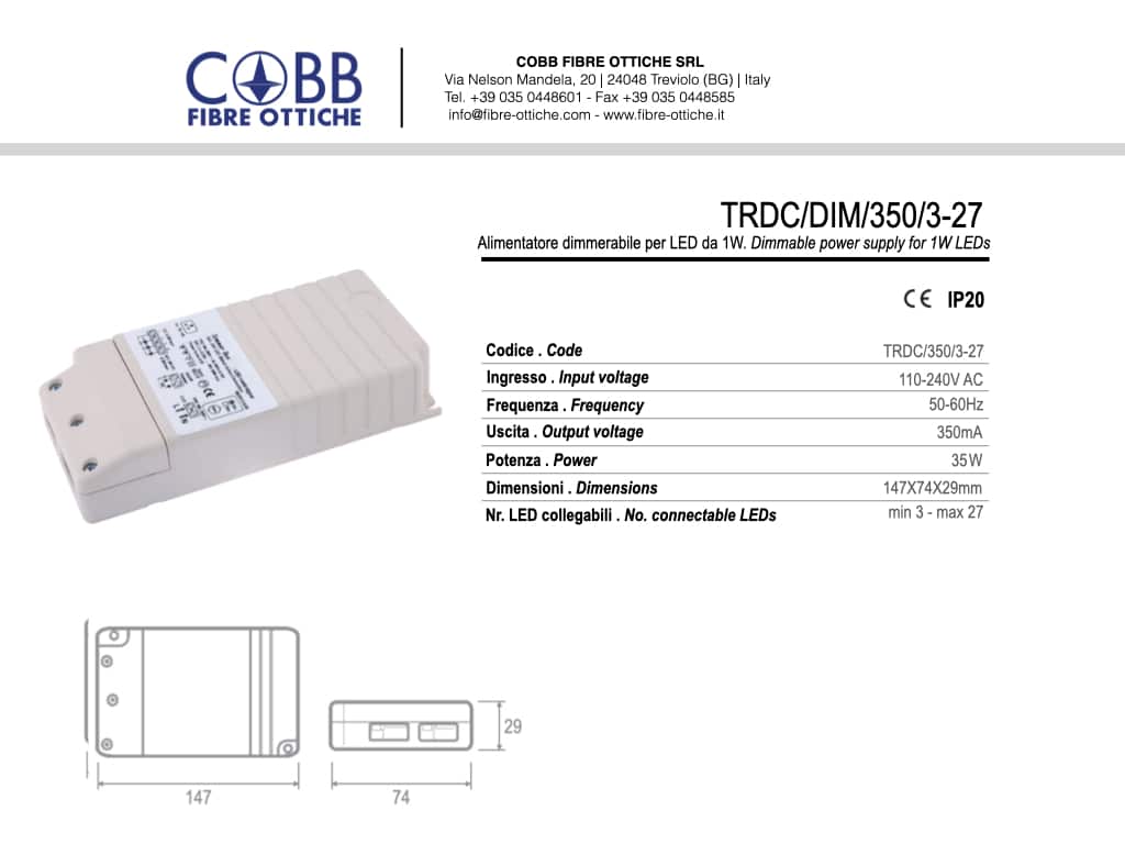 Cobb Fibre Ottiche | TRDCDIM3503 27 |